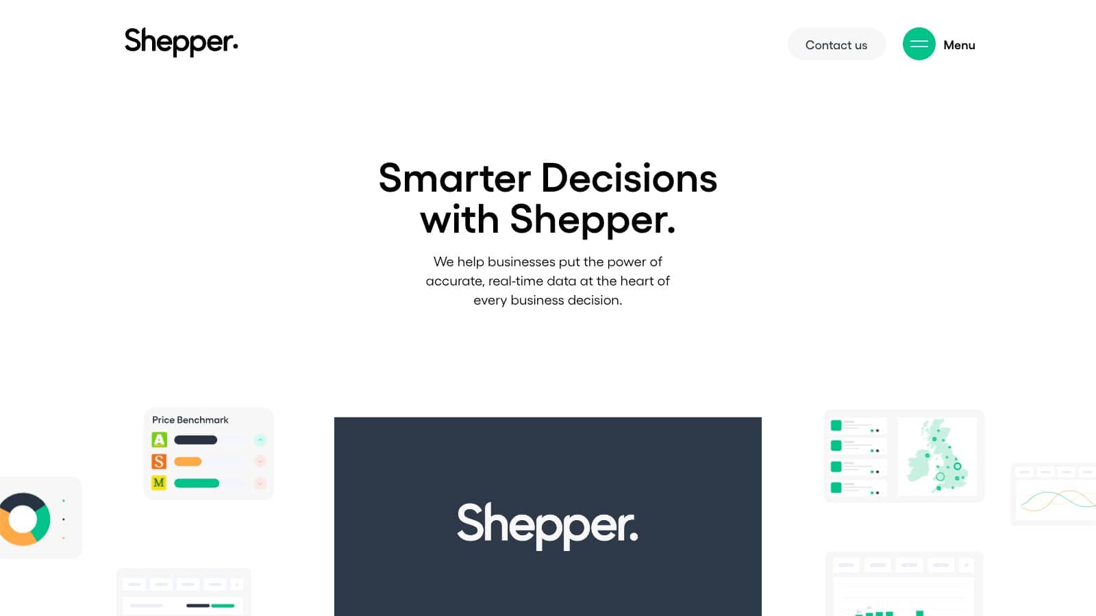 Screenshot of shepper.com website